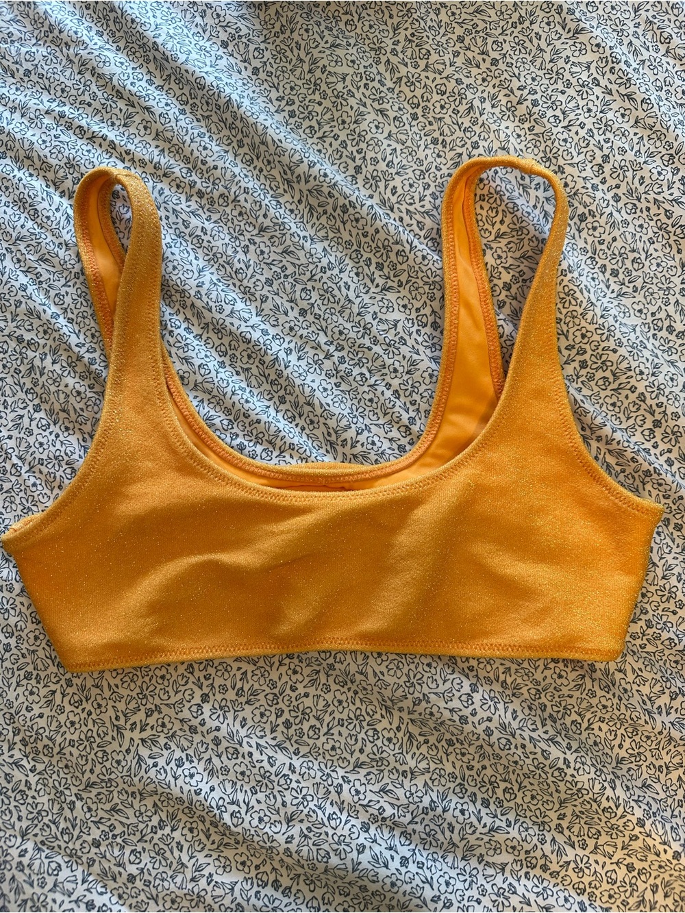 PacSun Golden Orange Scoop Swim Sports Bra